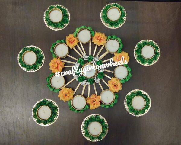 Paper flower rangoli set