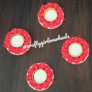 foam flower t-light candle holder