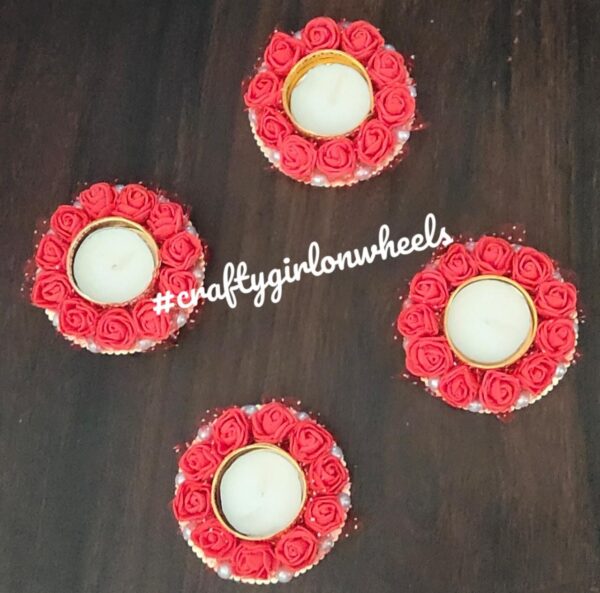 foam flower t-light candle holder